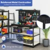 121 x 61 cm 230 kg stevige metalen werktafel met 3 geperforeerde panelen 24 ophangaccessoires voor thuis garage werkplaats zwart 6
