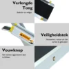 121,5 212,5cm verstelbare aluminium rolstoel oprijplaat voor zwaar gebruik ondersteuning tot 270kg in hoogte verstelbaar 6