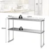 122 cm 2 niveau plank voor keukenwerktafel 430 roestvrij staal bovenblad verstelbaar onderblad van gegalvaniseerd plaatstaal 4