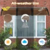 122 x 99 cm raam en deurluifel luifel voor huisdeur bescherming tegen zon/regen/sneeuw/wind polycarbonaat holle kernpaneel bruin 3
