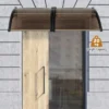 122 x 99 cm raam en deurluifel luifel voor huisdeur bescherming tegen zon/regen/sneeuw/wind polycarbonaat holle kernpaneel bruin 4