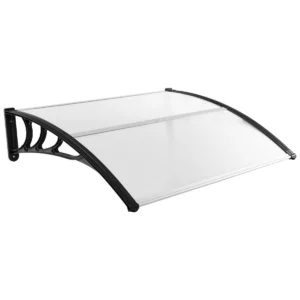 122 x 99 cm raamzonwering externe terraszonwering voor toegangsdeur bescherming tegen zon regen sneeuw en wind 1