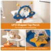 124 cm krabpaal met ruimtethema ufo zitstok ruimtecapsule sisal krabpalen wolken en sterrenplatforms kattenkrabpaal blauw 6
