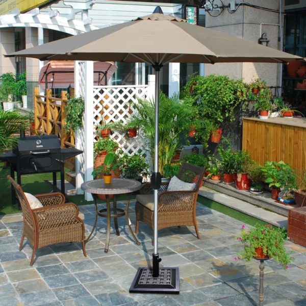 12,4kg parasolvoet voor patio markt zware parasolvoet voor buiten gietijzer parapluhouder voor tuin strand 7