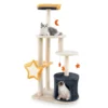 128 cm schattige kattenboom kattentoren met meerdere verdiepingen en sisal krabpalen & plank pluche zitstok hangend speelgoed 1