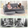 13 delige modulaire bank voor kinderen multifunctionele sectionele bank voor peuters converteerbare schuimrubberen bank voor kinderen grijs 6