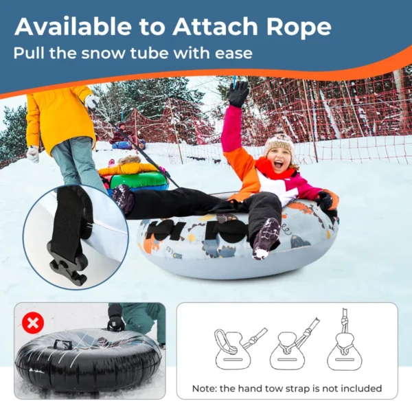 132 cm sneeuwboei opblaasbare sneeuwslee in stevige oxford hoes stevige handgrepen voor kinderen/volwassenen 5