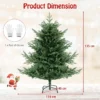 135 cm kunstkerstboom 442 takken 160 warm witte led lampjes pe pvc vellen voorverlichte kerstboom voor feestdagen thuis 3