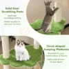 139 cm schattige kattenboom voor binnenkatten met sisal krabpalen springplatforms zitstok hangmat kittenmeubilair groen 7