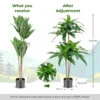 140 cm hoge kunstboom nep dracaena plant met 92 bladeren cement pot foam hoes onderhoudsvrij voor tuindecoratie thuiskantoor 2