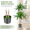 140 cm hoge kunstboom nep dracaena plant met 92 bladeren cement pot foam hoes onderhoudsvrij voor tuindecoratie thuiskantoor 5