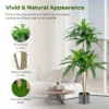 140 cm hoge kunstboom nep dracaena plant met 92 bladeren cement pot foam hoes onderhoudsvrij voor tuindecoratie thuiskantoor 7