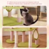 148 cm krabpaal bloementhema kattenboom met meerdere verdiepingen met kattenmand hangmat sisalpalen krabplank bal roze + groen 6