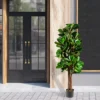 1,5 m kunstmatige vijgenboom decoratie kamerplant met bloempot 6