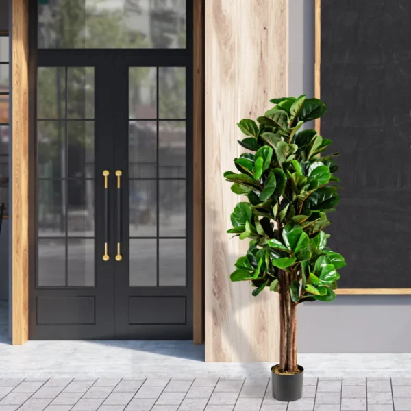 1,5 m kunstmatige vijgenboom decoratie kamerplant met bloempot 6