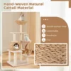 150 cm krabpaal met kattenmand kattenboom met hangmat & platforms & zitstok en kussens kattenkrabpaal katten tot 10 kg 4