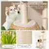 150 cm krabpaal met kattenmand kattenboom met hangmat & platforms & zitstok en kussens kattenkrabpaal katten tot 10 kg 7