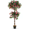 150 cm kunstmatige bougainvillea kunstbloemenboom 252 bloemen 630 bladeren echt houten stam hoge nepplant in pot 1