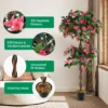 150 cm kunstmatige bougainvillea kunstbloemenboom 252 bloemen 630 bladeren echt houten stam hoge nepplant in pot 3