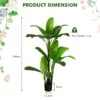 150 cm kunstmatige plant kunstmatige bananenboom nep tropische palmboom met 18 grote bladeren realistische groene potplant 2