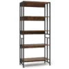 157 cm 5 laags boekenkast verstelbare en kantelbare planken industriële opbergplank stevig metalen frame voor woonkamer slaapkamer 2