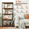 157 cm 5 laags boekenkast verstelbare en kantelbare planken industriële opbergplank stevig metalen frame voor woonkamer slaapkamer 4