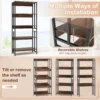157 cm 5 laags boekenkast verstelbare en kantelbare planken industriële opbergplank stevig metalen frame voor woonkamer slaapkamer 6