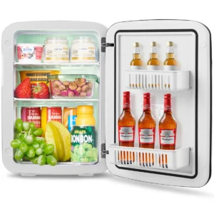 15l mini koelkast 2 in 1 koel en verwarmingsfunctie draagbare vriezer drankenkoeler 38cm x 33cm x 27cm wit 1