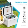 15l plastic verwarmingsdoos met handvat aftapplug en 2 bekerhouders draagbare koelbox ideaal voor buitenactiviteiten (wit) 4