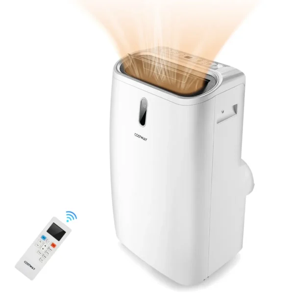 16.000 btu 5 in 1 airconditioner met verwarmen & koelen mobiele airconditioning met afvoerslang luchtontvochtiger tot 45㎡ 4700 w 3