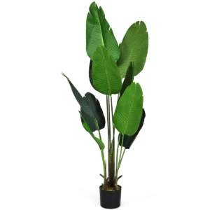 160 cm kunstmatige tropische palmboom met gratis zwarte pot decoratieve bonsai voor binnen op de grond kunstmatige groene boom 1