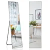 160 x 40 cm spiegel van volledige lengte rechthoekige garderobespiegel met breukvast glas & aluminium legering frame zilver 2