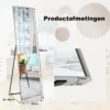 160 x 40 cm spiegel van volledige lengte rechthoekige garderobespiegel met breukvast glas & aluminium legering frame zilver 3
