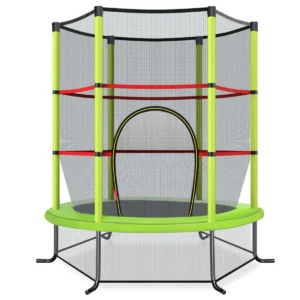 165 cm tuintrampoline met veiligheidsnet trampoline tot 135kg belasting voor kinderen vanaf 3 jaar groen 1