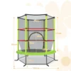 165 cm tuintrampoline met veiligheidsnet trampoline tot 135kg belasting voor kinderen vanaf 3 jaar groen 2