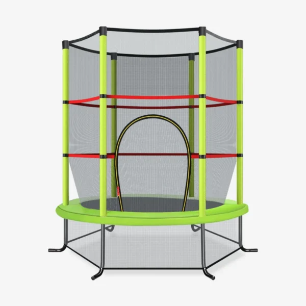165 cm tuintrampoline met veiligheidsnet trampoline tot 135kg belasting voor kinderen vanaf 3 jaar groen 4