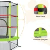 165 cm tuintrampoline met veiligheidsnet trampoline tot 135kg belasting voor kinderen vanaf 3 jaar groen 7