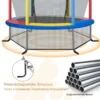 165 cm tuintrampoline met veiligheidsnet trampoline tot 135kg belasting voor kinderen vanaf 3 jaar kleurrijk 7