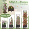 170 cm verticale verhoogde moestuin met traliewerk plantenbak met zelfirrigatiesysteem en wielen verstelbare hoogte voor klimplanten bloemen 4