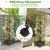 170 cm verticale verhoogde moestuin met traliewerk plantenbak met zelfirrigatiesysteem en wielen verstelbare hoogte voor klimplanten bloemen 5
