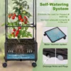 170 cm verticale verhoogde moestuin met traliewerk plantenbak met zelfirrigatiesysteem en wielen verstelbare hoogte voor klimplanten bloemen 7