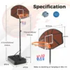 172 200 cm in hoogte verstelbare basketbalring voor kinderen draagbare basketbalstandaard onbreekbaar backboard stabiele opvulbare basis 3