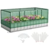 174 x 90 x 70cm minikas en verhoogd tuinbed plantenbak met oprolbare deur 8 t tags en een paar handschoenen rechthoekige buitenbak 1