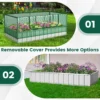 174 x 90 x 70cm minikas en verhoogd tuinbed plantenbak met oprolbare deur 8 t tags en een paar handschoenen rechthoekige buitenbak 7