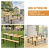 178 cm lange biertafel met zitset 3 delige opvouwbare picknicktafel en bank set 3