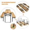 178 cm lange biertafel met zitset 3 delige opvouwbare picknicktafel en bank set 4