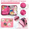 18" koffer & 12" rugzakset voor kinderen koffer op wieltjes kinderbagage met draagriem eenhoorn 7
