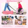 18" koffer & 12" rugzakset voor kinderen koffer op wieltjes kinderbagage met draagriem flamingo 5