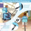 18" koffer en 12" rugzakset voor kinderen koffer op wieltjes met touw om te trekken en verlies te voorkomen draagriem voor op reis 7