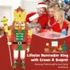 1,80 m kerstdecoratie levensgrote voorverlichte notenkraker koning met 236 warm witte led's krans scepter buiten/binnen 5